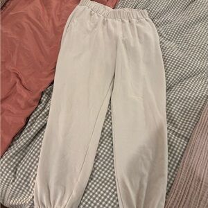 Cream Jogger Pants